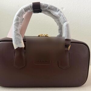 Women's Brown Leather Top-Handle Bag